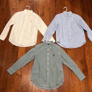 Boys Ralph Lauren dress shirt bundle. Size 8. 3 shirts. Like new